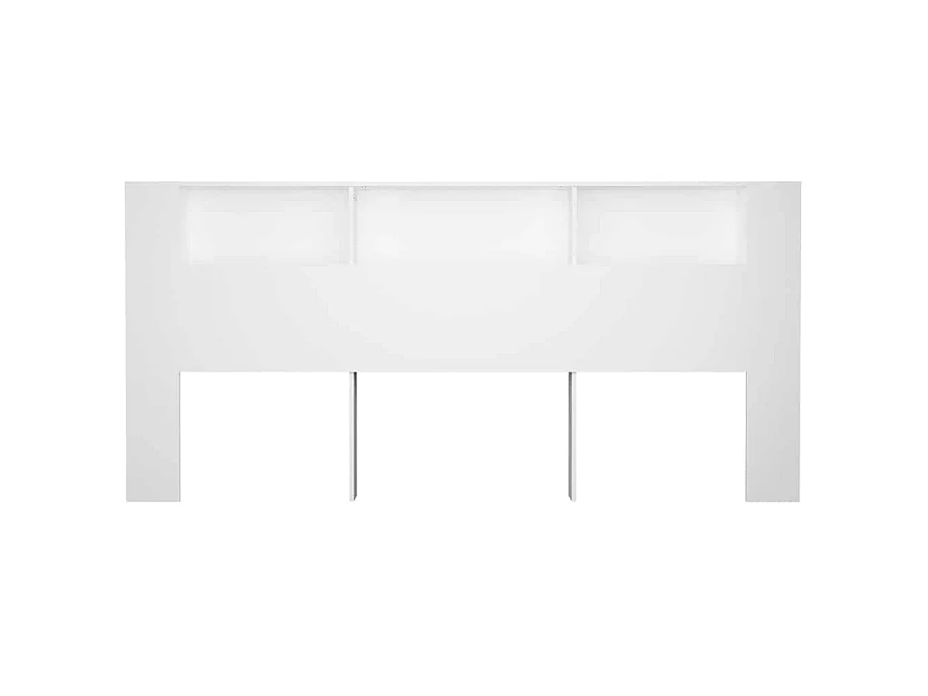 Armoire de tête de lit Blanc 220x18,5x104,5 cm