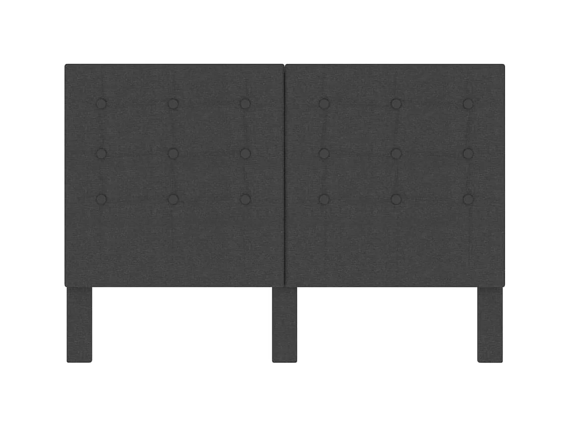 Cabecero copetudo de tela gris oscuro 140x200 cm