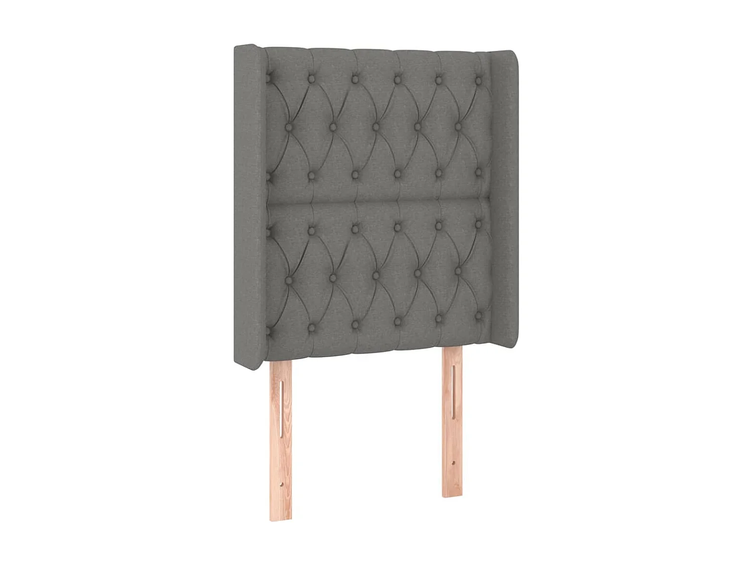 Kopfteil mit Ohren Dunkelgrau 83x16x118/128 cm Stoff