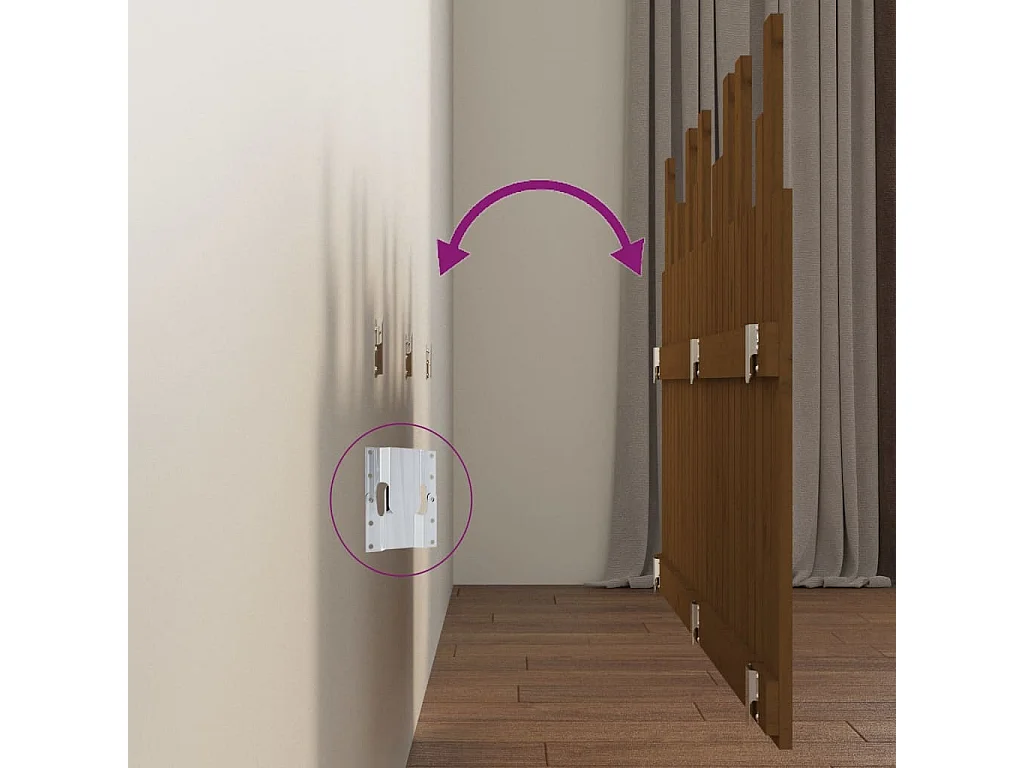 Cabeceira de parede 146,5x3x80 cm pinho maciço castanho-mel