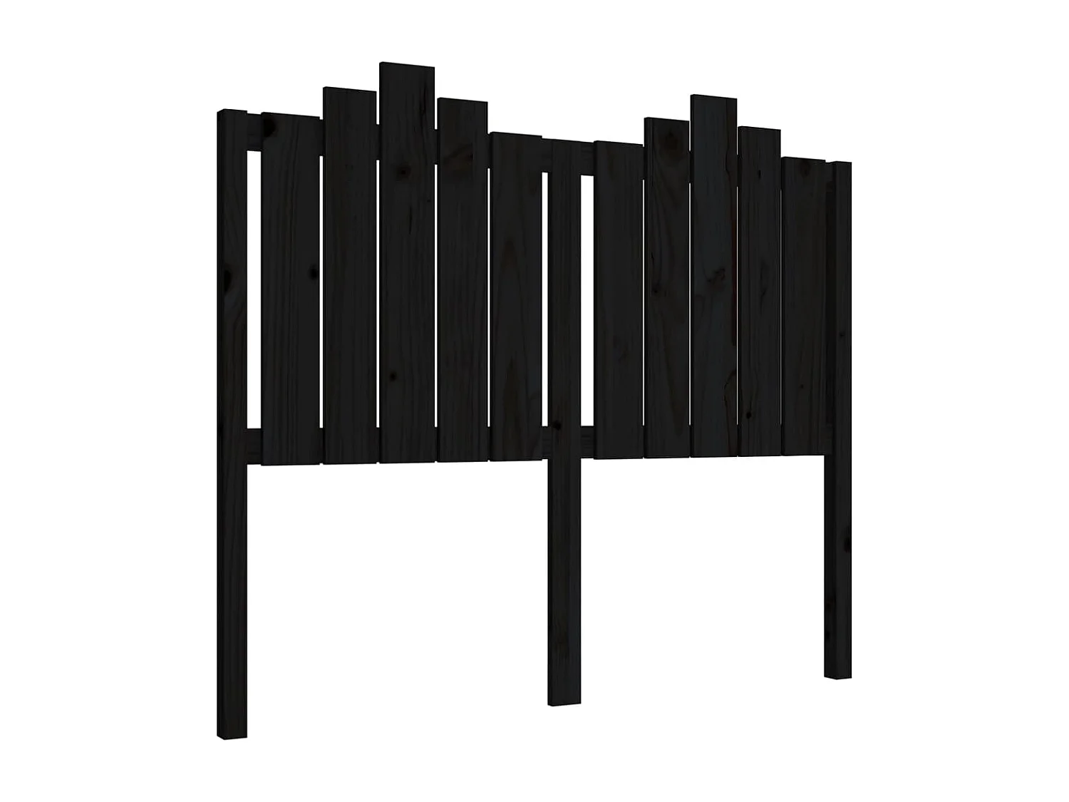 Cabecero de cama madera maciza de pino negro 126x4x110 cm