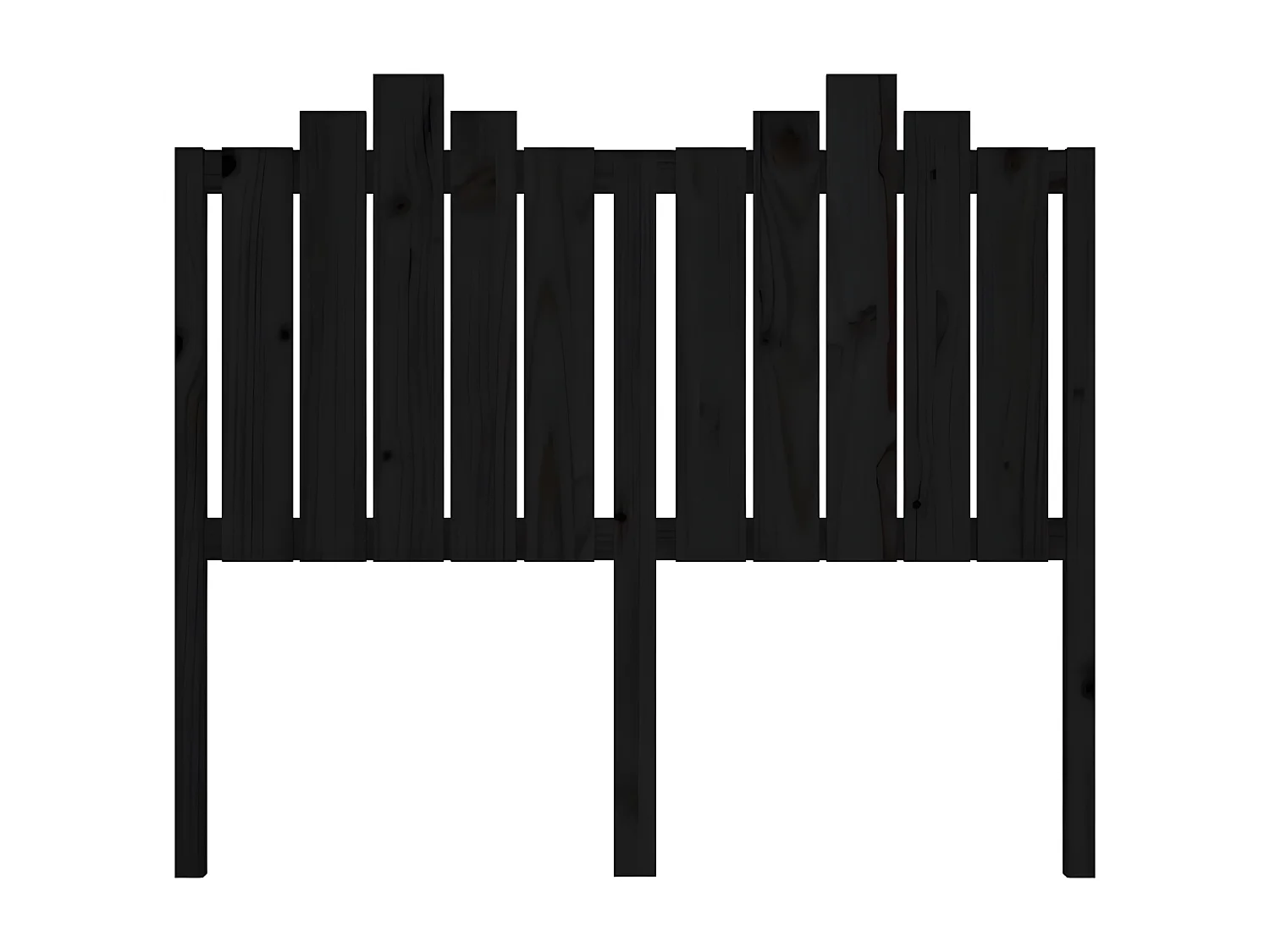 Cabecero de cama madera maciza de pino negro 126x4x110 cm