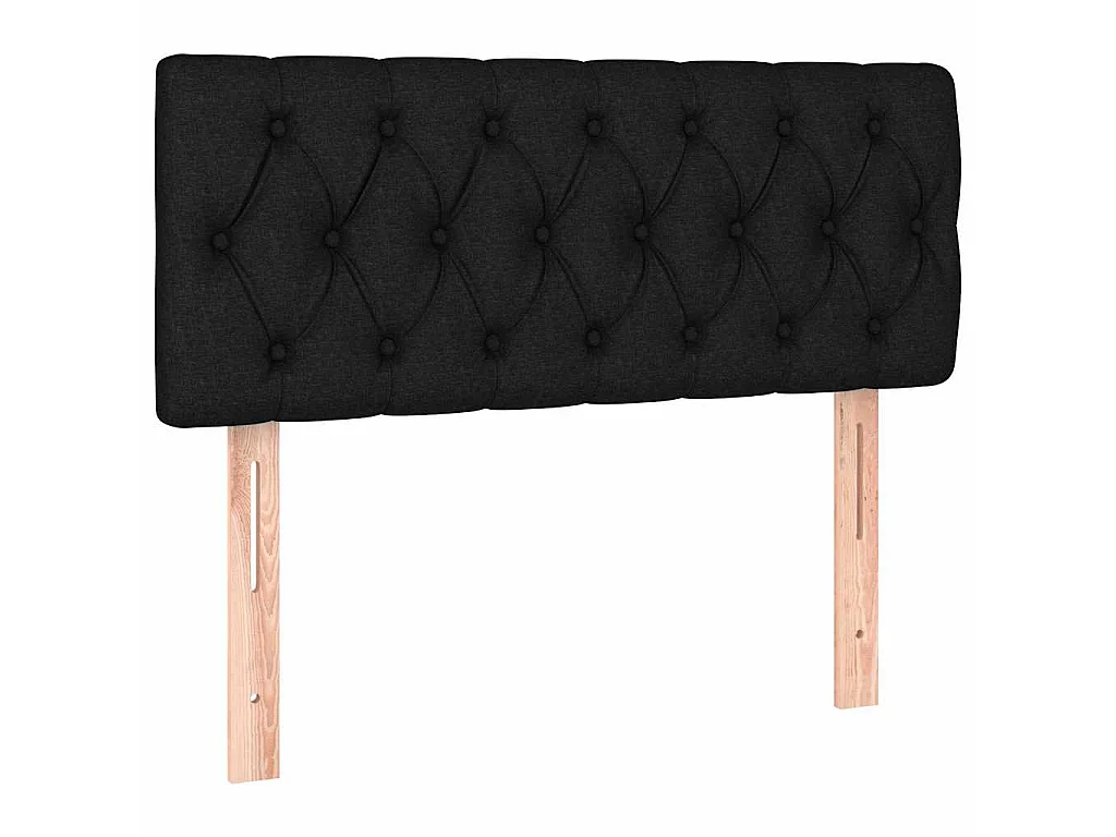 Hoofdbord LED 90x7x78/88 cm stof zwart