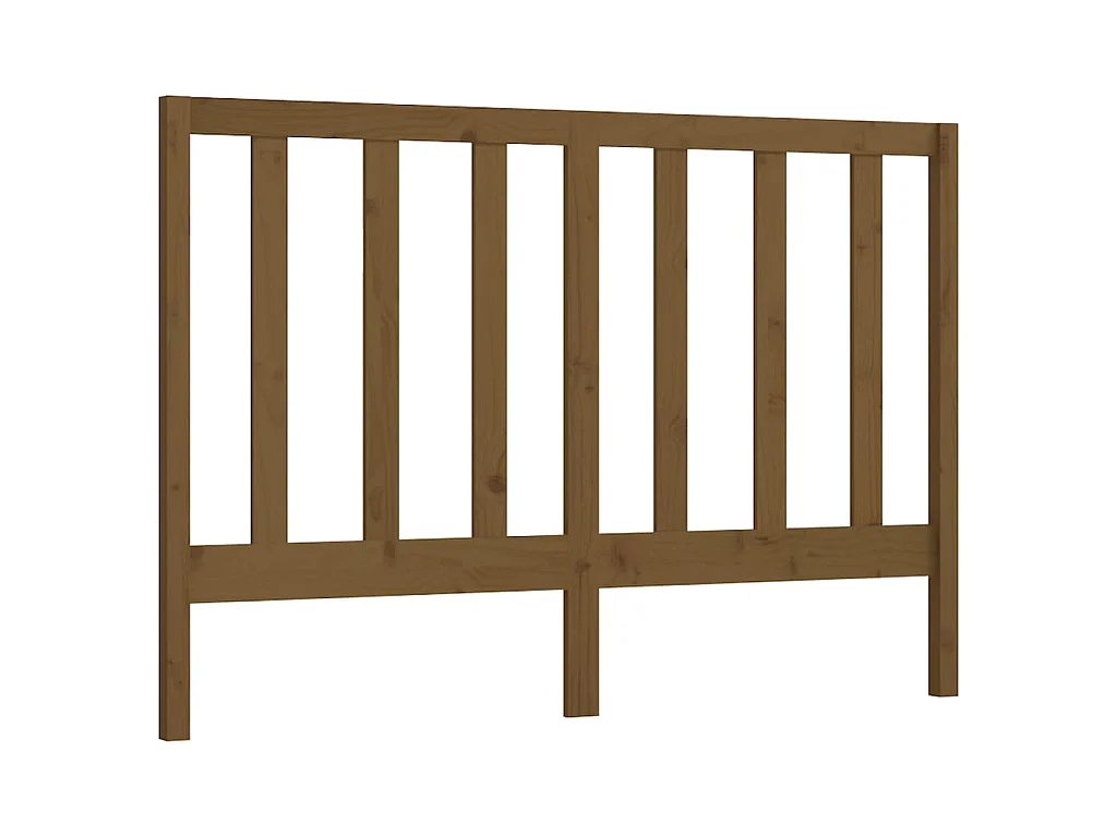 Tête de lit Marron miel 126x4x100 cm Bois massif de pin