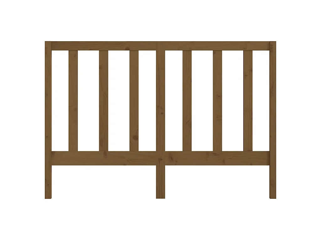 Tête de lit Marron miel 126x4x100 cm Bois massif de pin