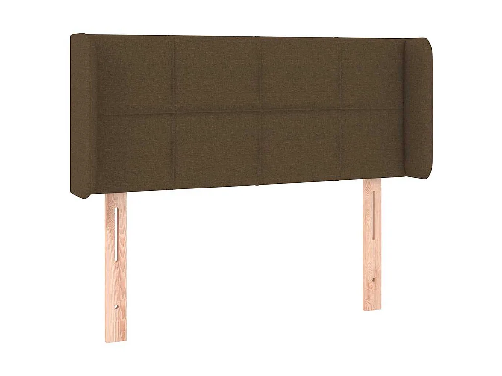 Tête de lit à LED Marron foncé 103x16x78/88 cm Tissu