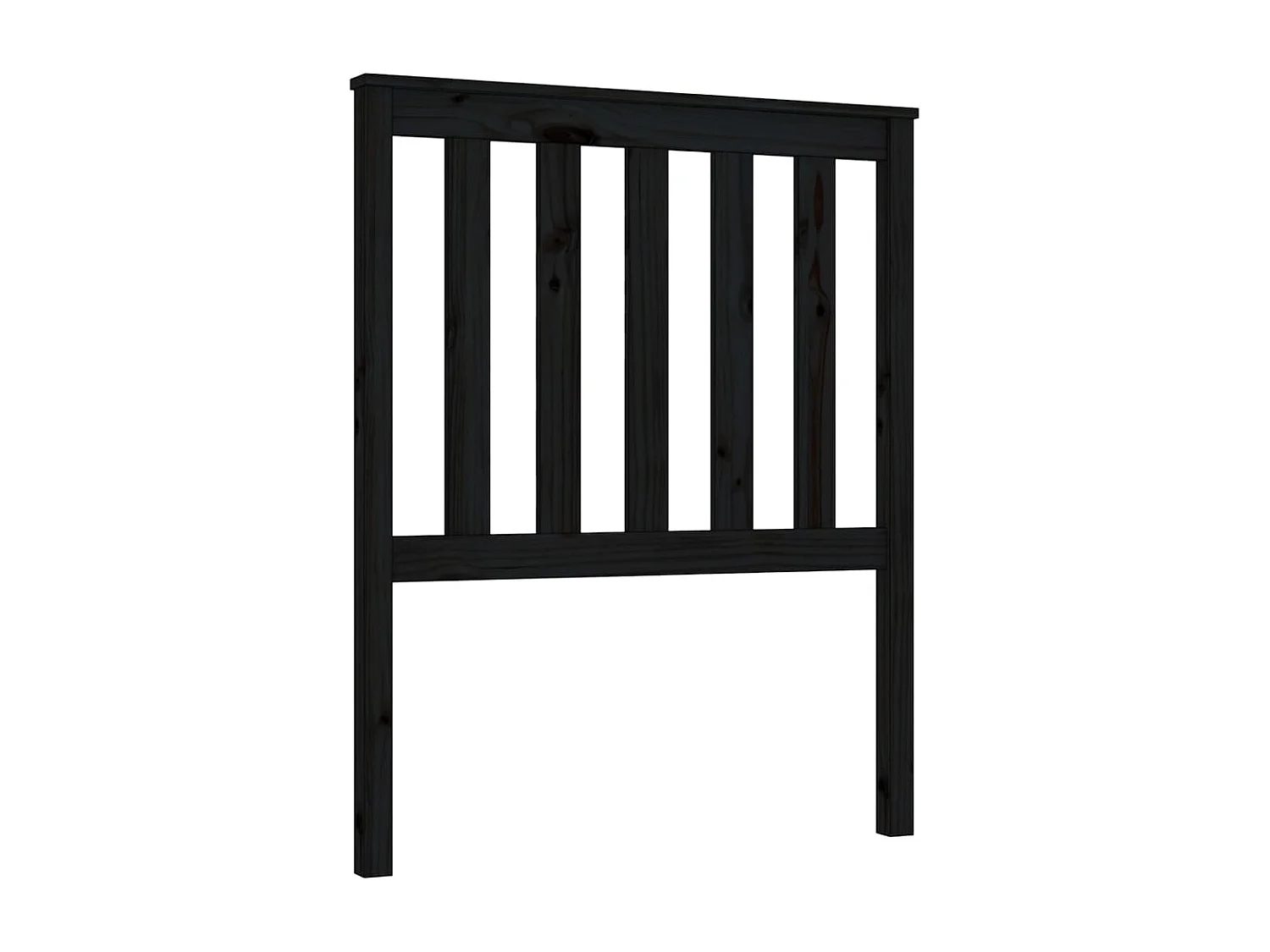 Tête de lit Noir 81x6x101 cm Bois massif de pin