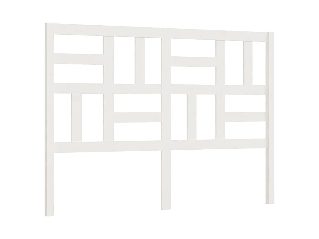 Tête de lit Blanc 126x4x104 cm Bois massif de pin