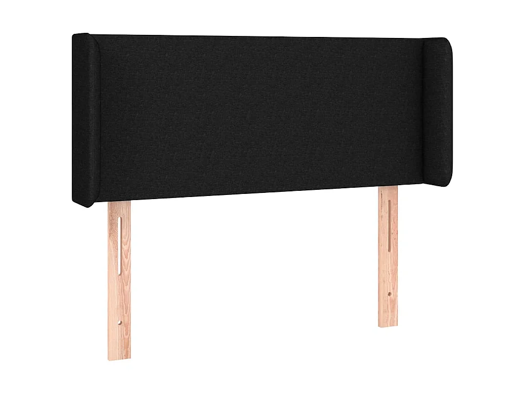 Hoofdbord met randen 103x16x78/88 cm stof zwart
