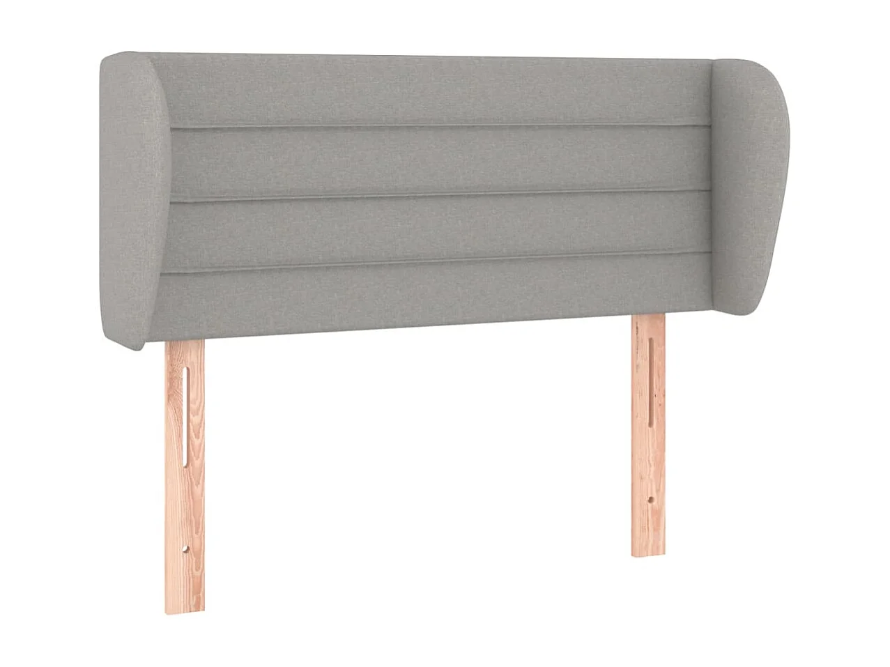 Tête de lit avec oreilles Gris clair 103x23x78/88 cm Tissu
