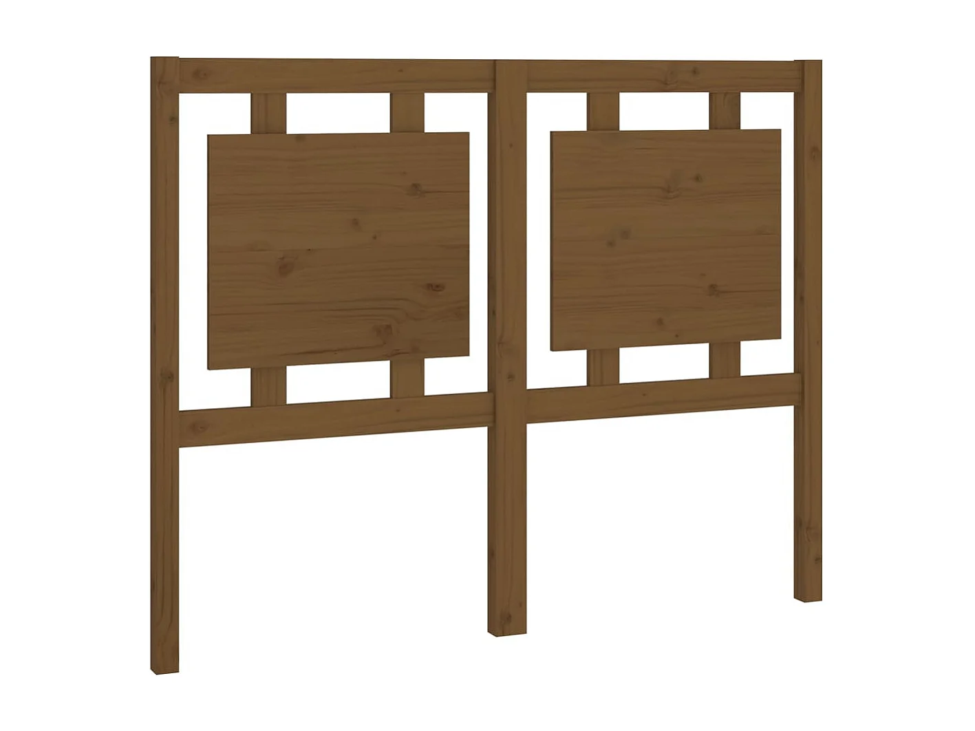 Cabecero de cama madera maciza pino marrón miel 125,5x4x100 cm