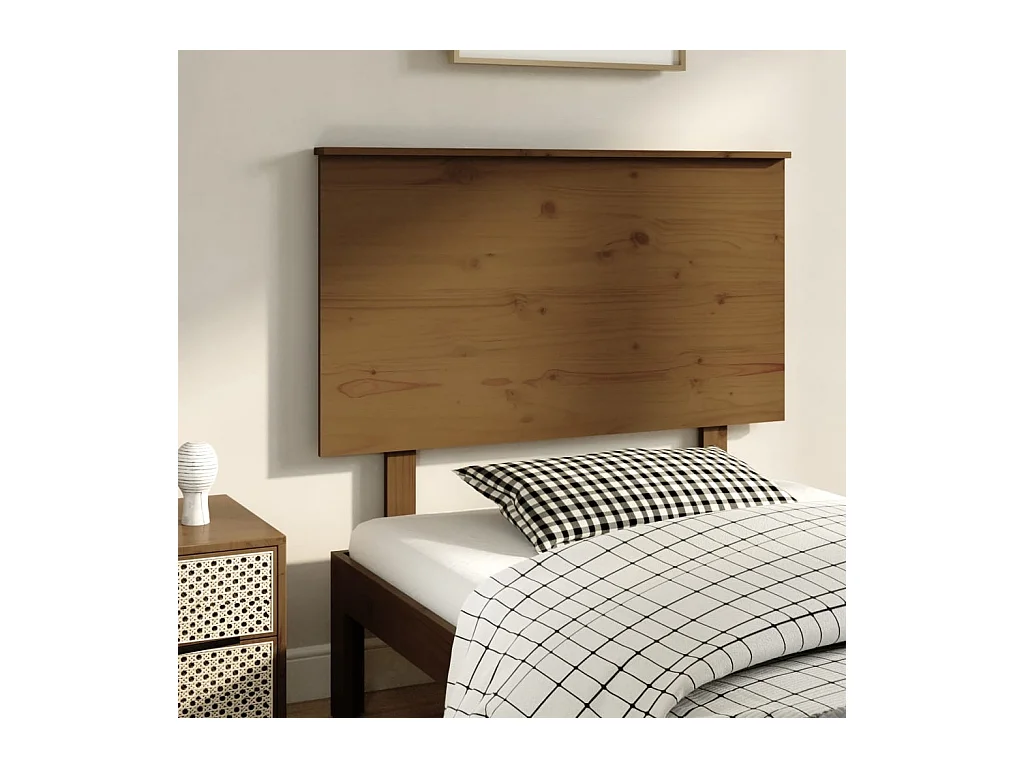 Tête de lit Marron miel 104x6x82,5 cm Bois massif de pin