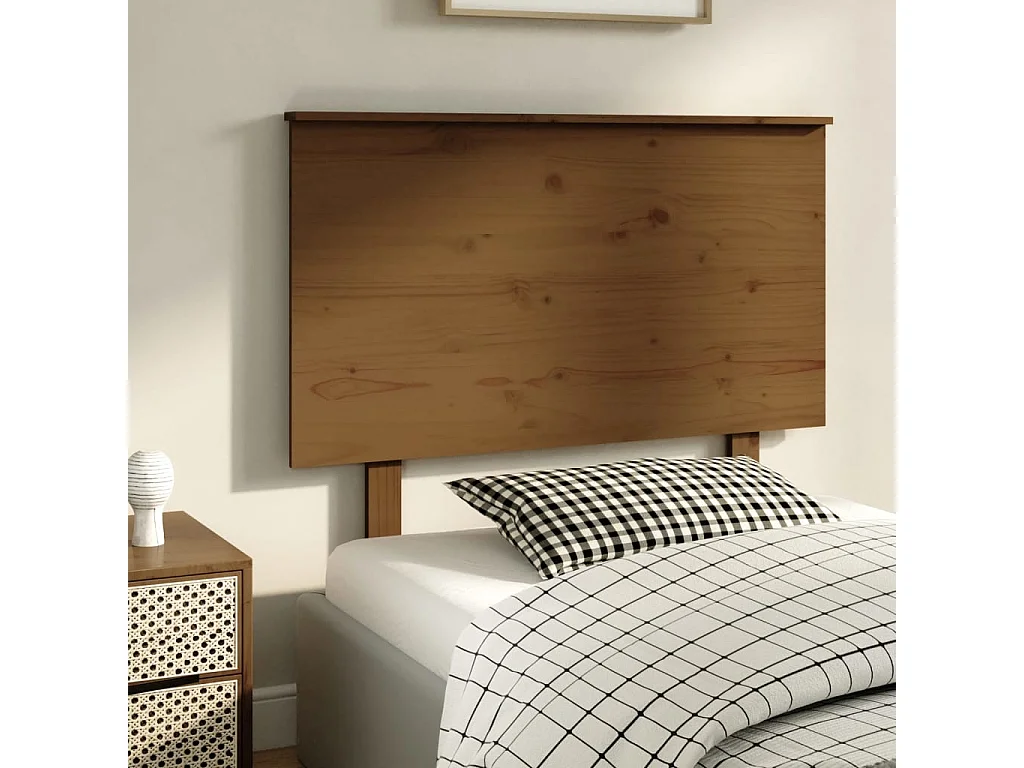 Tête de lit Marron miel 104x6x82,5 cm Bois massif de pin