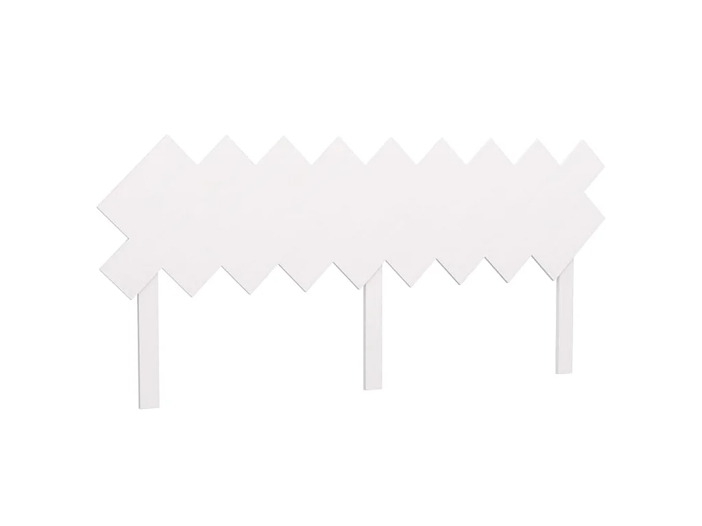Testiera per Letto Bianca 178x3x80,5 cm Legno Massello di Pino