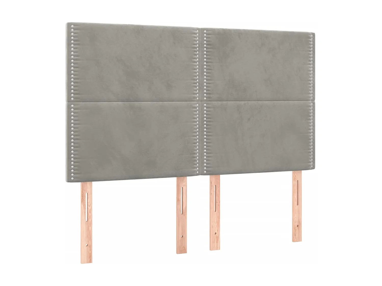Tête de lit Gris clair 144 x 5 x 118/128 cm Velours