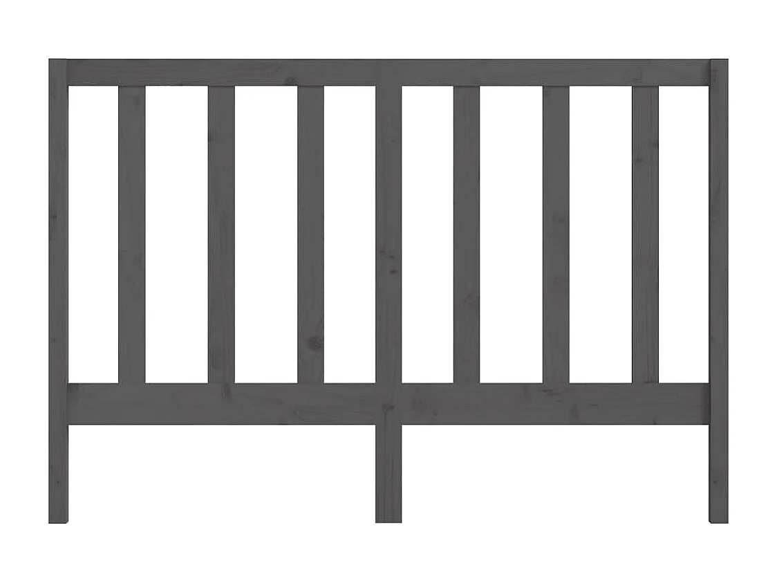 Cabeceira de cama 156x4x100 cm pinho maciço cinzento