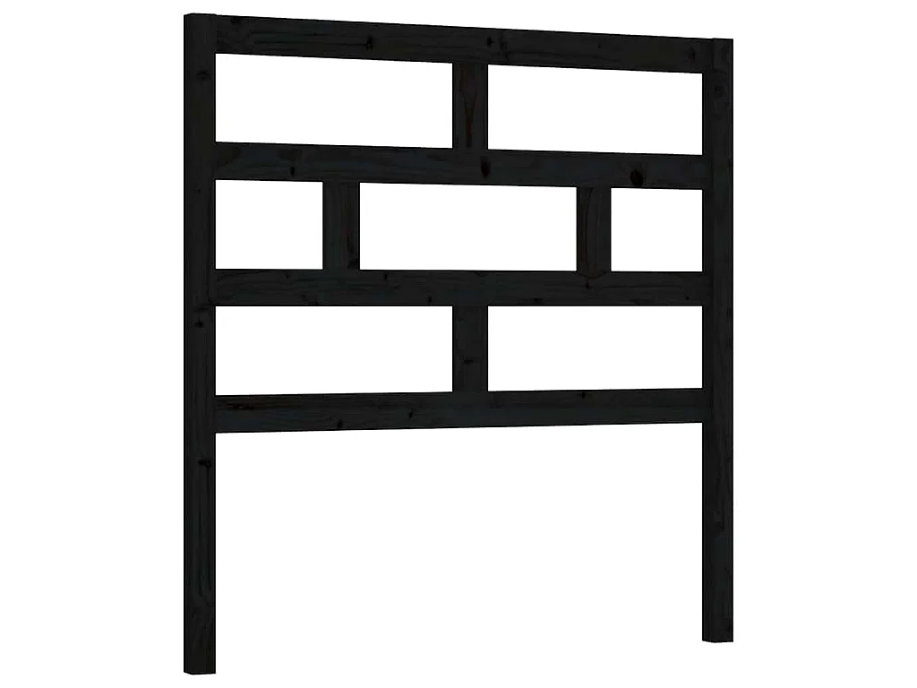 Cabecero de cama madera maciza de pino negro 96x4x100 cm