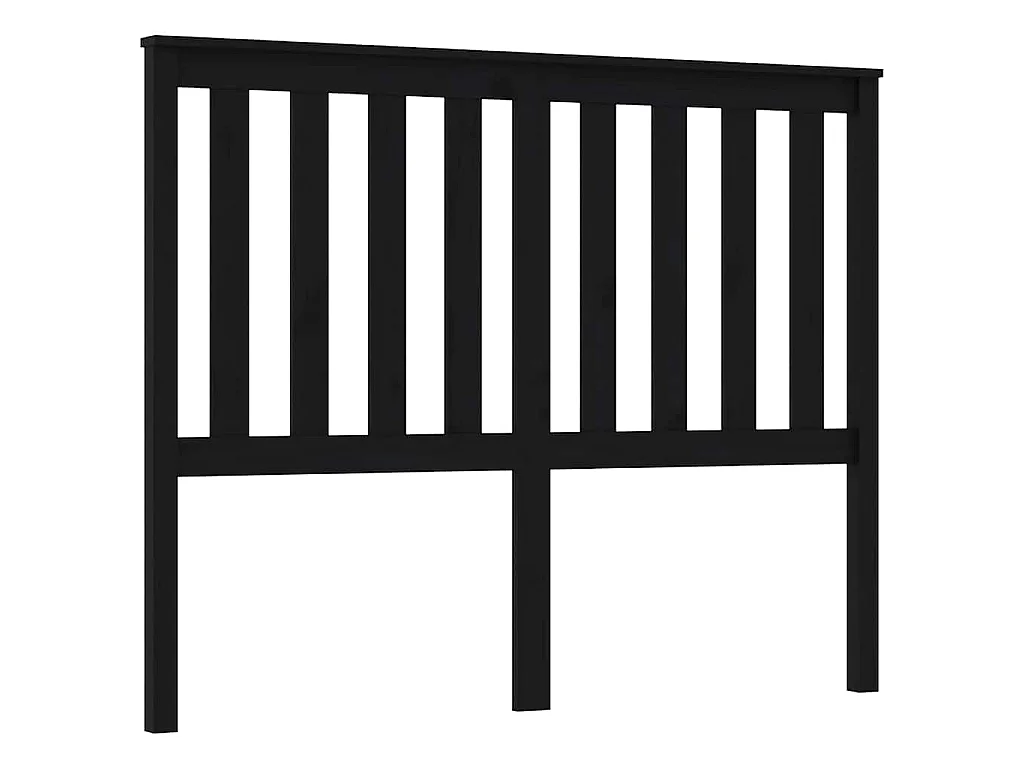 Cabecero de cama madera maciza de pino negro 126x6x101 cm