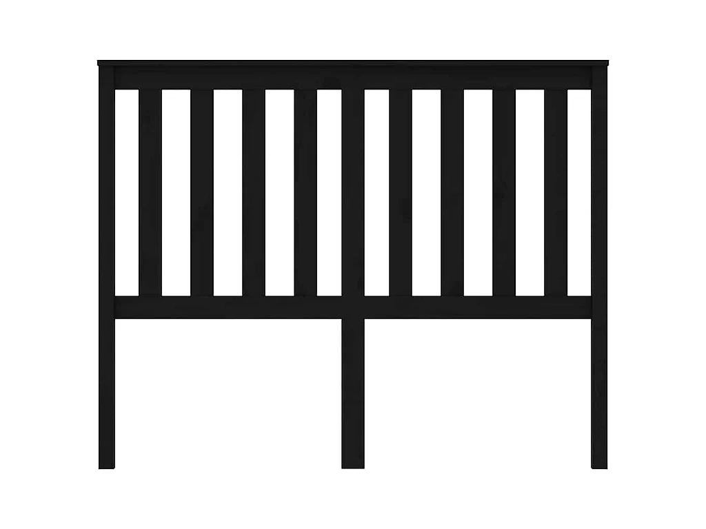 Cabecero de cama madera maciza de pino negro 126x6x101 cm