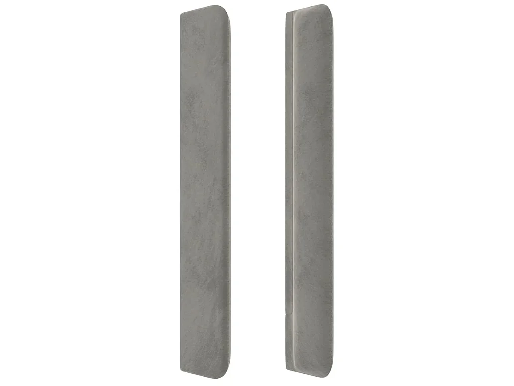 Testiera ad Orecchio Grigio Chiaro 103x16x118/128 cm in Velluto