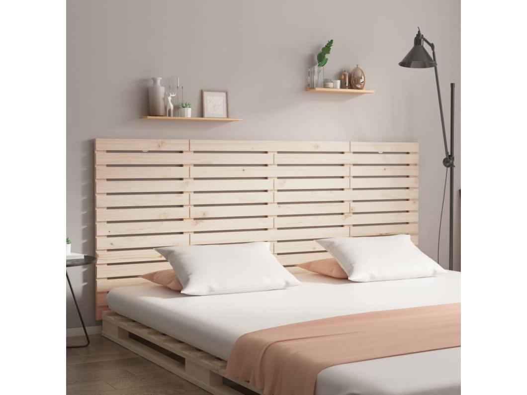 Hoofdbord wandmontage 156x3x91,5 cm massief grenenhout