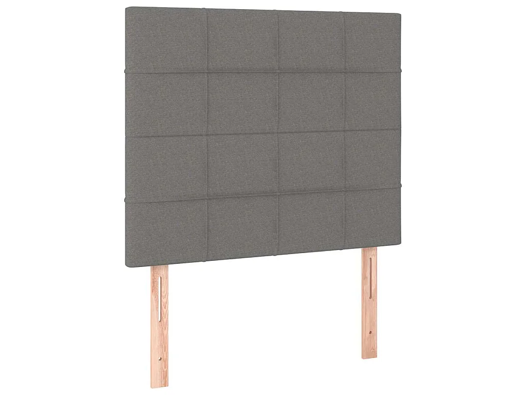 Tête de lit Gris foncé 80x5x118/128 cm Tissu