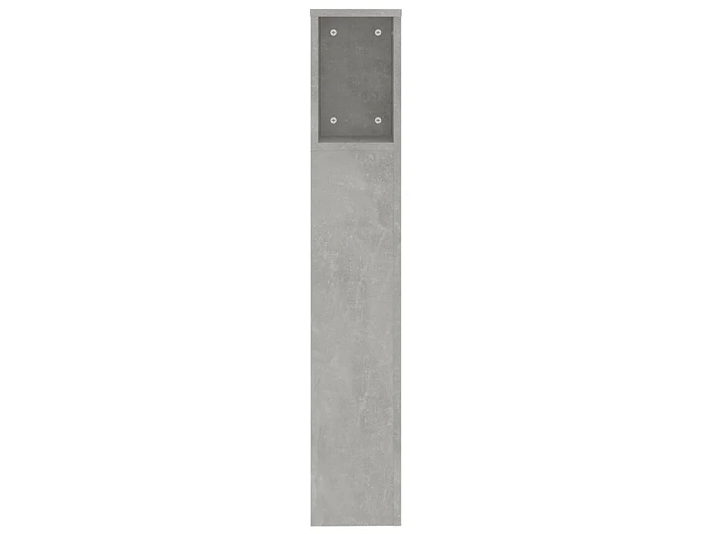 Armoire de tête de lit Gris béton 200x18,5x104,5 cm
