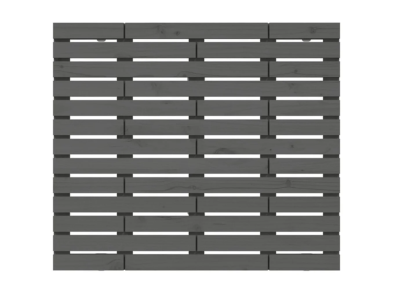 Hoofdbord wandmontage 81x3x91,5 cm massief grenenhout grijs