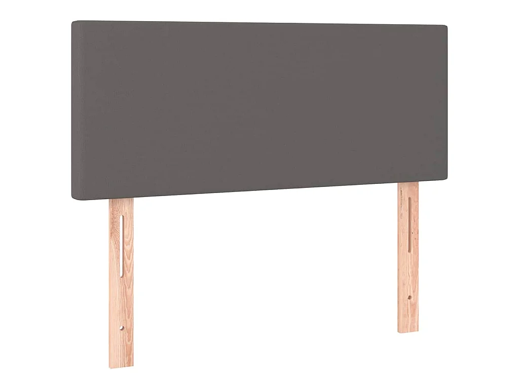 LED Kopfteil Grau 100x5x78/88 cm Kunstleder