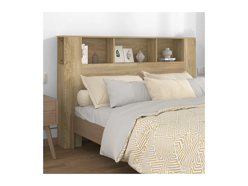 Hoofdbordkast 160x18,5x104,5 cm sonoma eikenkleurig