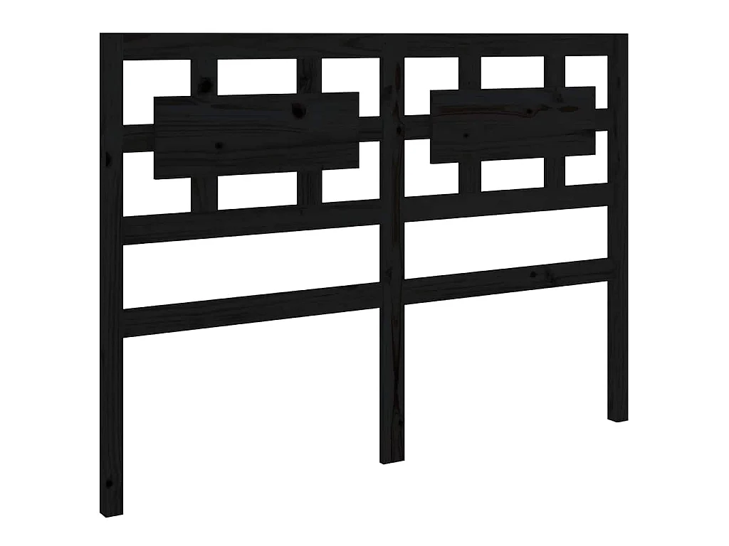 Cabecero de cama madera maciza de pino negro 125,5x4x100 cm