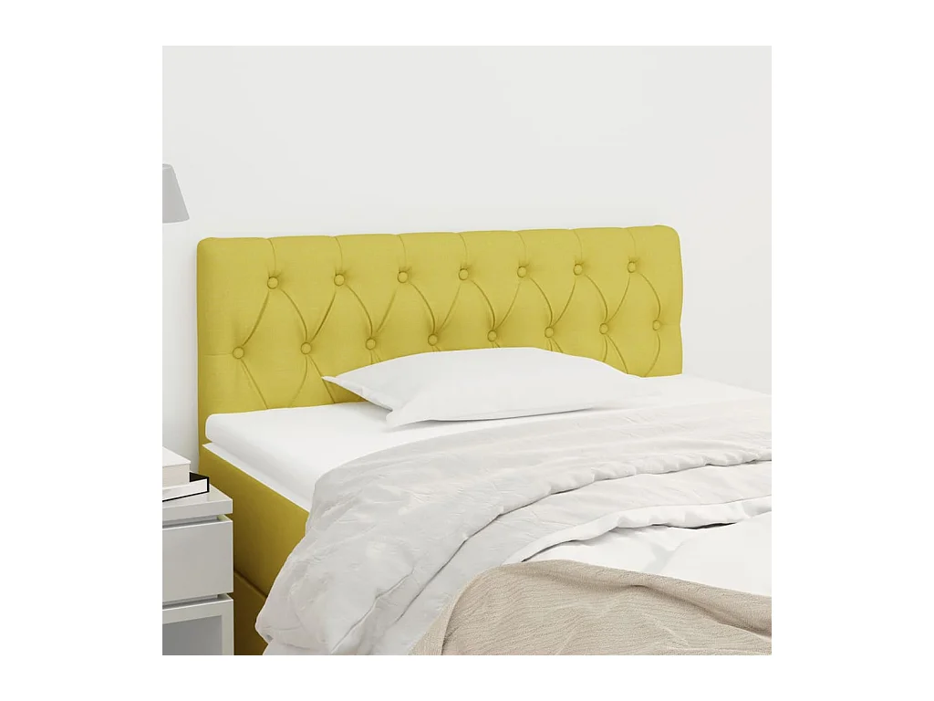 Tête de lit Vert 90x7x78/88 cm Tissu