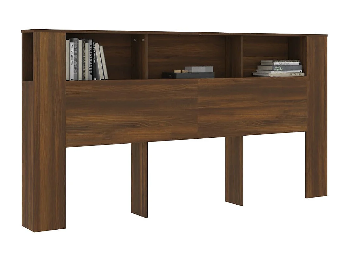 Hoofdbordkast 200x18,5x104,5 cm bruin eikenkleur