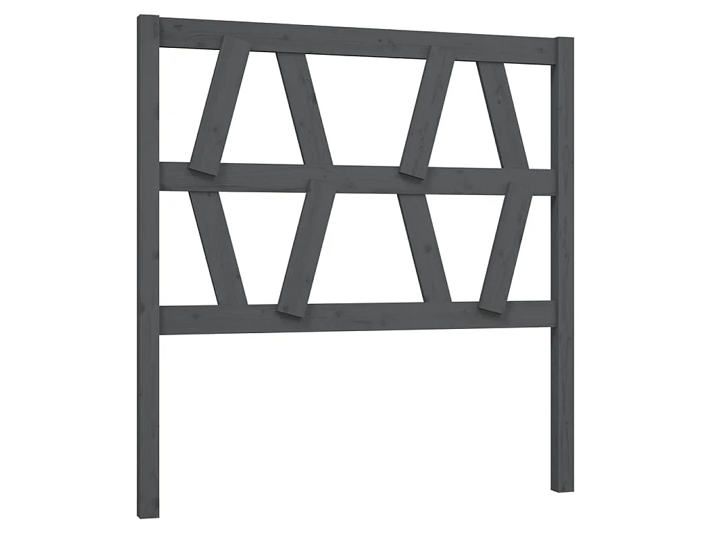 Tête de lit Gris 81x4x100 cm Bois massif de pin