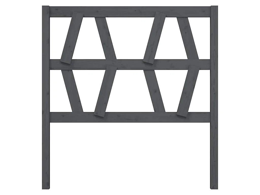 Tête de lit Gris 81x4x100 cm Bois massif de pin