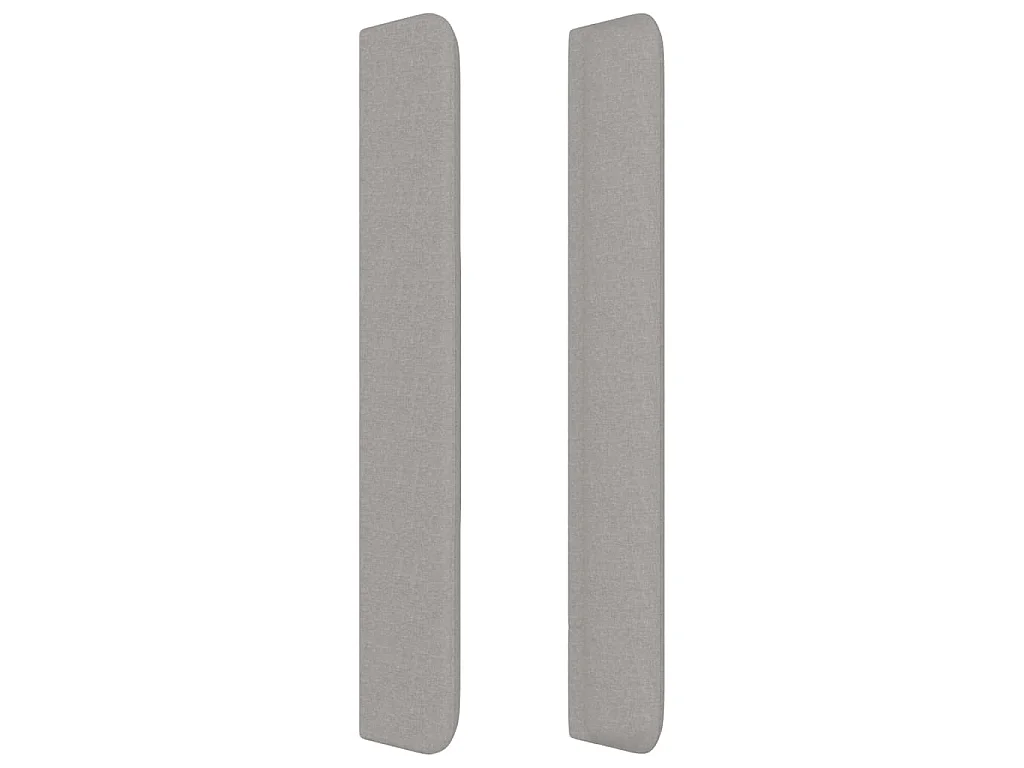 Testiera ad Orecchio Grigio Chiaro 93x16x118/128 cm in Tessuto