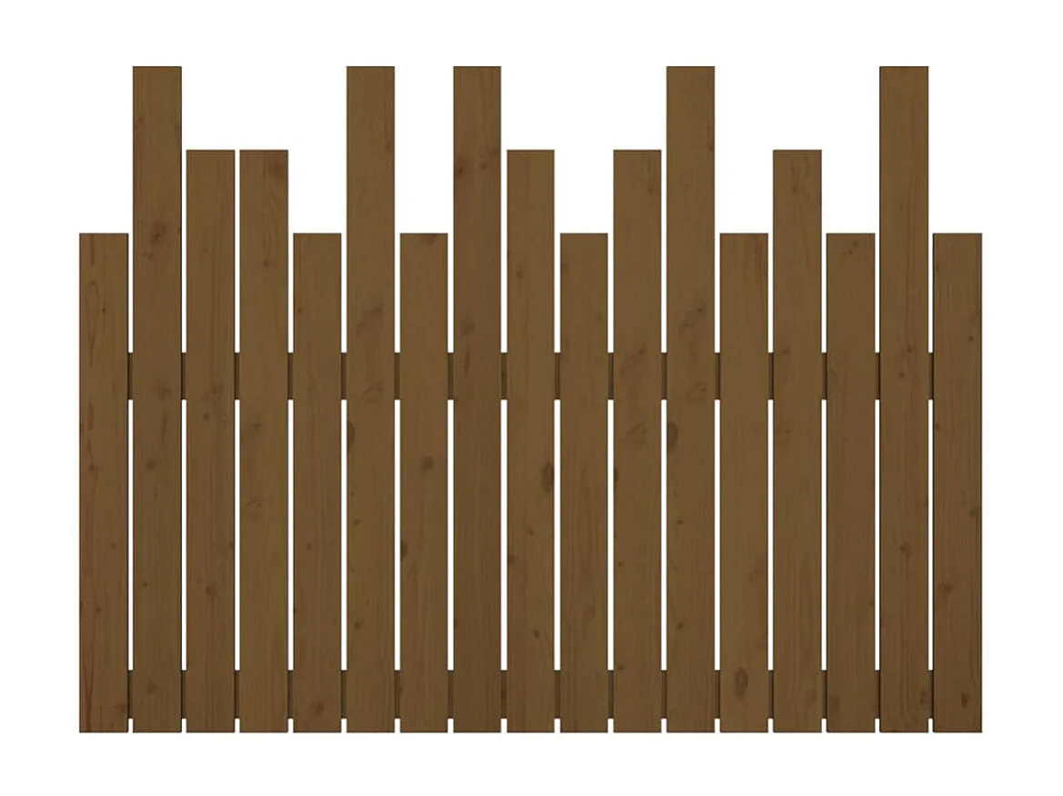 Testiera da Parete Ambra 108x3x80 cm in Legno Massello di Pino