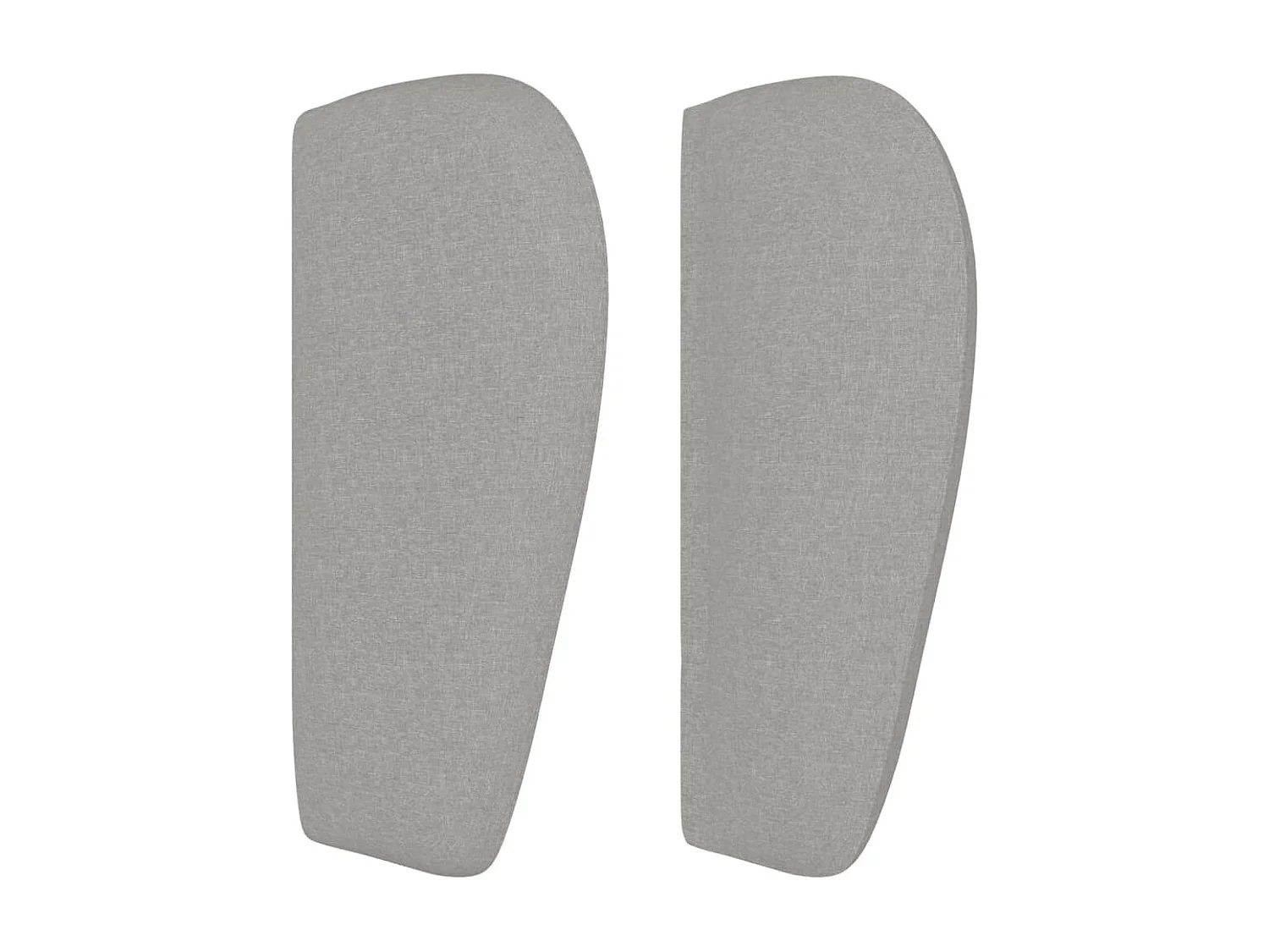 Tête de lit avec oreilles Gris clair 183x23x78/88 cm Tissu