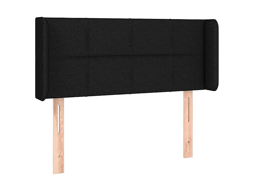 Tête de lit avec oreilles Noir 93x16x78/88 cm Tissu