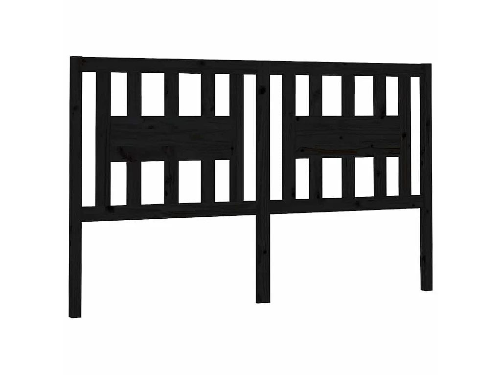 Cabecero madera maciza de pino negro 206x4x100 cm