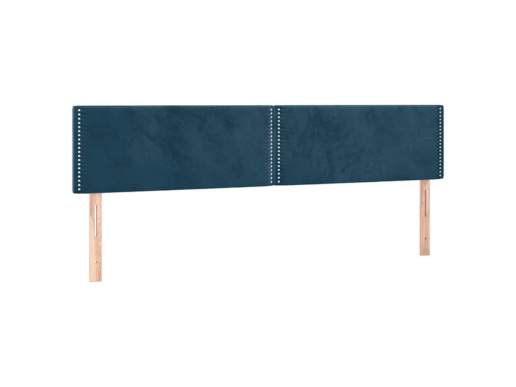 LED Kopfteil Dunkelblau 180x5x78/88 cm Samt