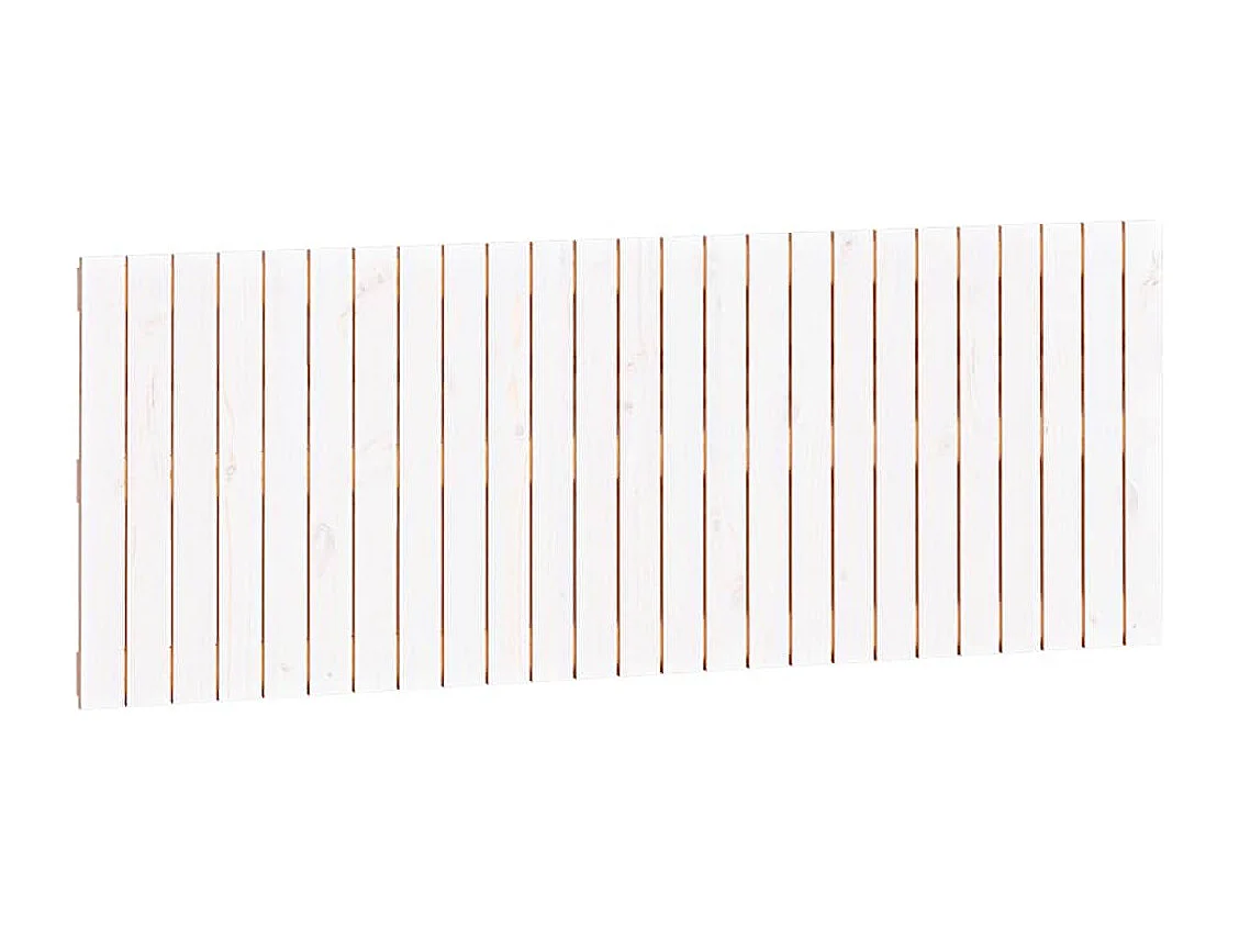 Wandhoofdbord 159,5x3x60 cm massief grenenhout wit