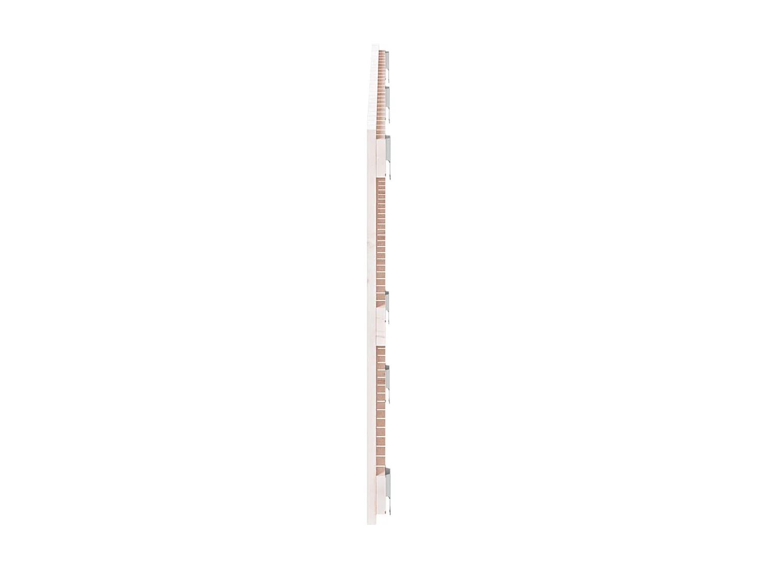 Wandhoofdbord 159,5x3x60 cm massief grenenhout wit