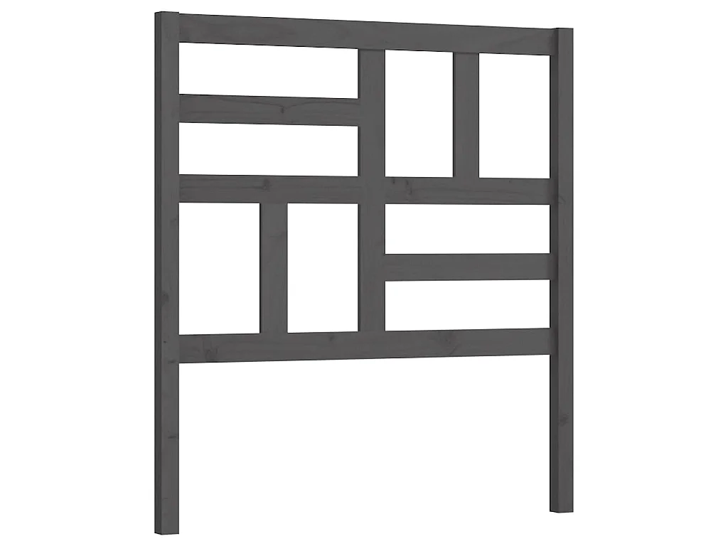 Tête de lit Gris 106x4x104 cm Bois massif de pin