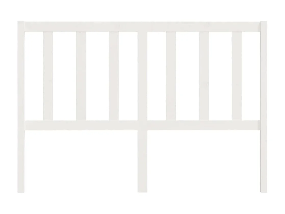 Testiera per Letto Bianca 156x4x100 cm Legno Massello di Pino