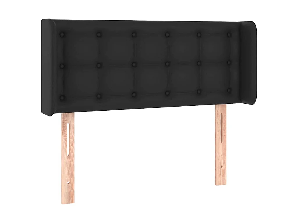 Testiera ad Orecchio Nera 93x16x78/88 cm in Similpelle