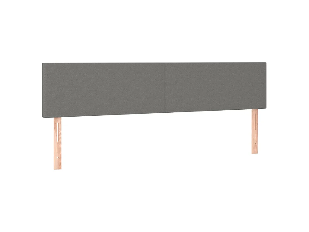 Hoofdbord LED 200x5x78/88 cm stof donkergrijs