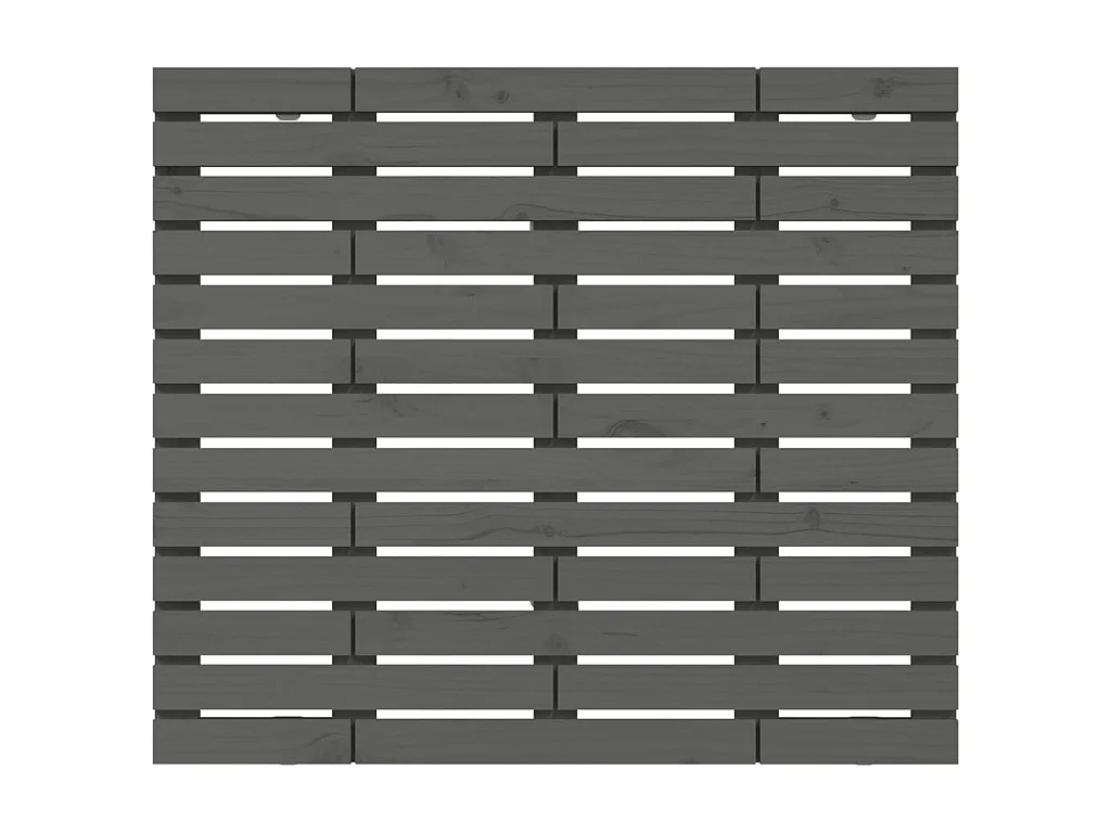 Hoofdbord wandmontage 96x3x91,5 cm massief grenenhout grijs