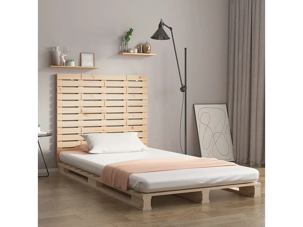 Tête de lit murale 146x3x91,5 cm Bois massif de pin