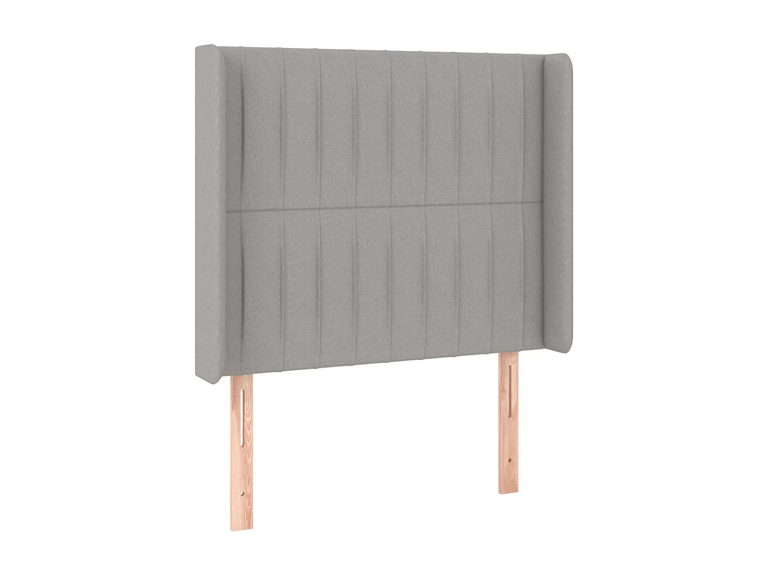 Testiera ad Orecchio Grigio Chiaro 93x16x118/128 cm in Tessuto